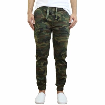 Galaxy by Harvic Men's Basic Stretch Twill Slim Fit Joggers Pants