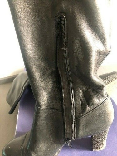 Stuart Weitzman original stivale nero nappa plateau donna tg 39/woman boots - Foto 4 di 8