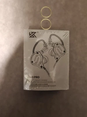 KZ ZS10 Pro, Linsoul 4BA+1DD 5 Driver in-Ear HiFi Earphones w/o mic, Black