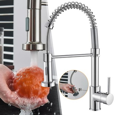 Küche Wasserhahn Küchenarmatur mit Brause Ausziehbar Edelstahl Spültischarmatur