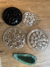 Lot of 5 Glass  Spikes Flower Frogs Vintage Floral Accessories