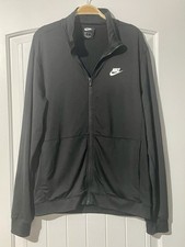 EUC Nike Men's Knit Full Zip Midweight Jacket With Pockets, Black, Size M