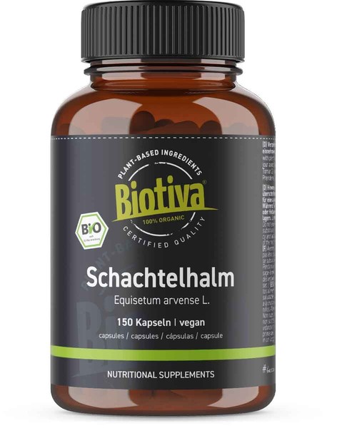 Schachtelhalmkraut Bio 150 Kapseln Biotiva (195 Eur/Kg)-image