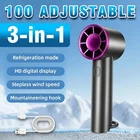 Portable Handheld Turbo Fan with Ice Cooling, 8000mAh Rechargeable 100Speed wind