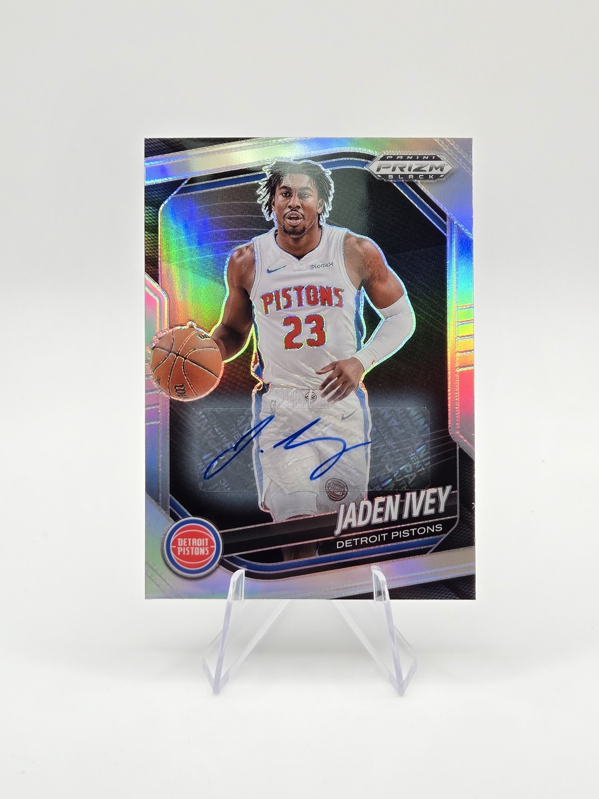 Jaden Ivey 2024-25 Panini Prizm Black Auto Silver SP #69