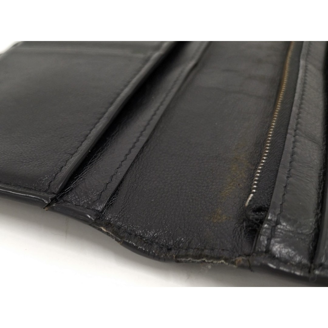 Balenciaga Bifold Long Wallet Logo Leather Black Used SKAI-0 thumbnail 8