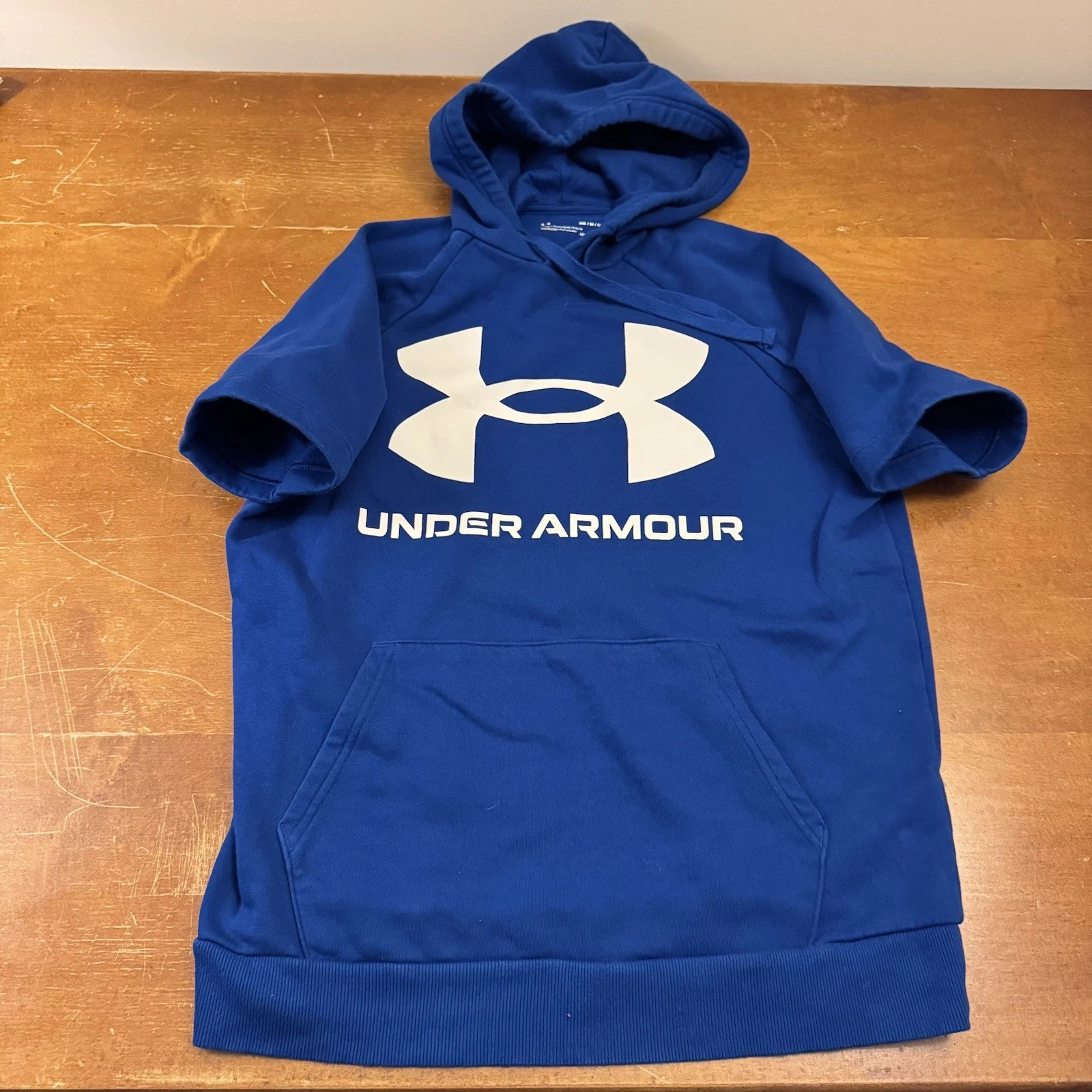 Under Armour Hoodie Mens Medium Blue Pullover Short Sleeve Big Logo
Opens in a new window or tab