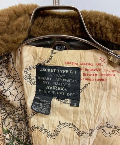 Avirex G1 Flight Jacket Military Bomber Leather Coat Used - Picture 4 of 10