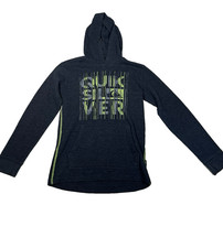Quicksilver Size L 14-16 Boys Hoodie Pullover Long Sleeve Thermal Gray A19 