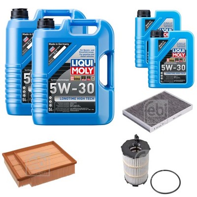 FEBI Inspektionspaket 12L LIQUI MOLY 5W-30 Longtime High Tech für Audi A4