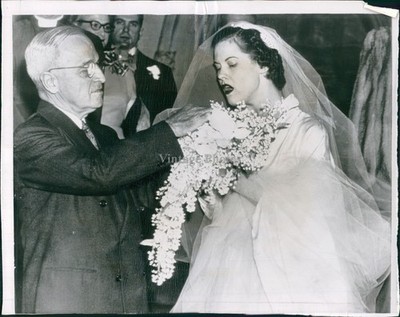 1950 Drucie Snyder Mr Truman Flowers Wedding Beauty Historic Vintage Photo 8x10