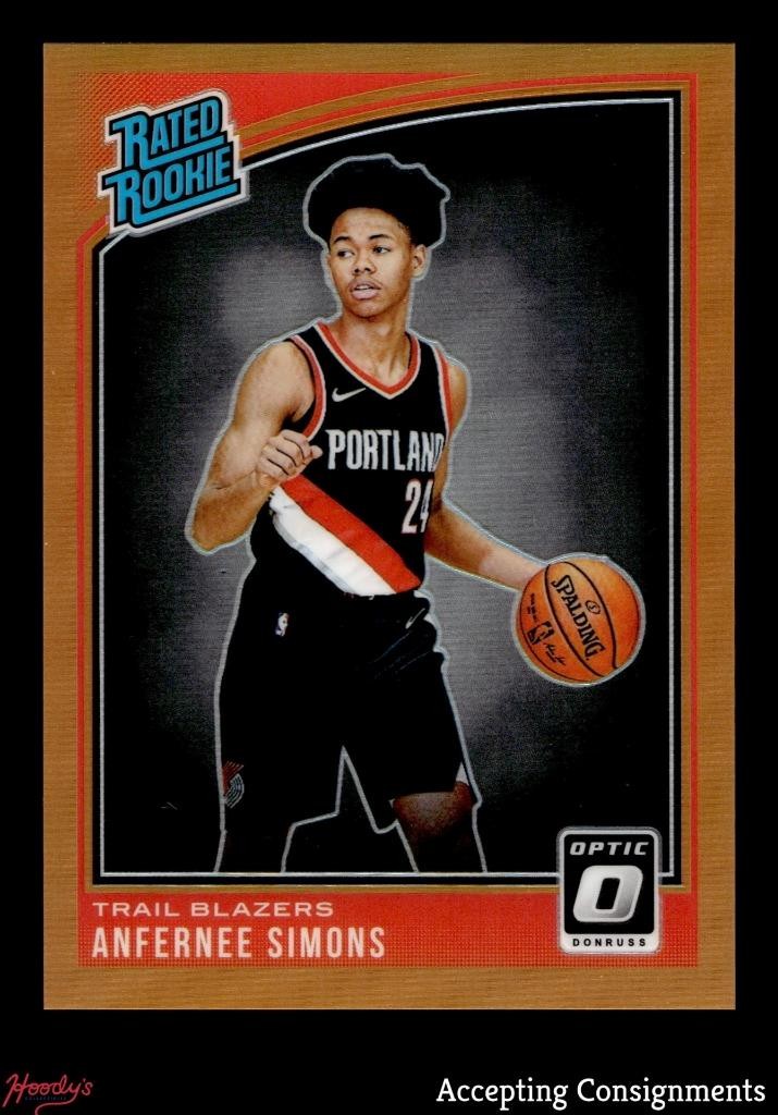 2018-19 Donruss Optic Orange #186 Anfernee Simons Rated Rookie RC /199 BLAZERS