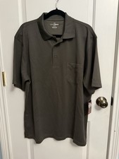 Grand Slam Golf Men's Short Sleeve Polo Shirt, Gray Size XL NWT