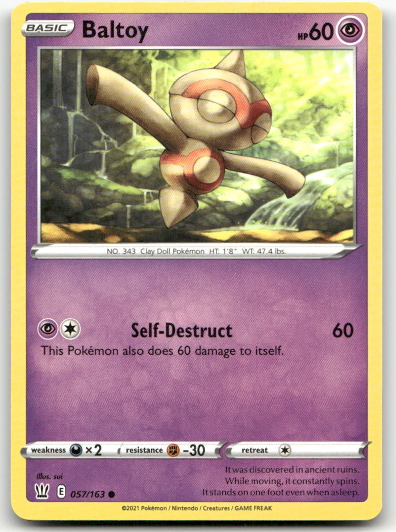 Baltoy #57/163 (NM) SWSH05: Battle Styles SWSH05 Pokemon