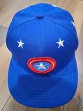 Marvel Captain America NEW ERA 9FIFTY Snapback Hat One Size Blue Red Cap Unisex