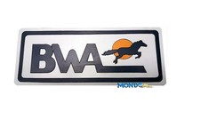 LOGO PER GOMMONE BWA FONDO BLU MOTIVO BIANCO 44x16cm  IN TESSUTO ORCA