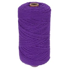 Natural Macrame Cord 2mm x 219 Yards Cotton Macrame Rope, Deep Purple