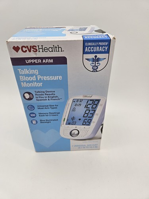 #ad #ad CVS Health Talking Blood Pressure Monitor Universal Size Upper Arm New Sealed $29.99