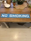 VINTAGE PORCELAIN ENAMEL 24” NO SMOKING SIGN EC