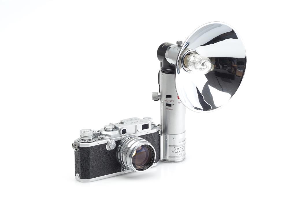 Canon IVSb2 With Canon Lens 1.5/50Mm And Flash Unit