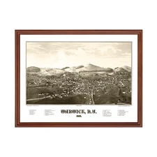 Old Map of Warwick, NY 1887 - Vintage Warwick New York Art