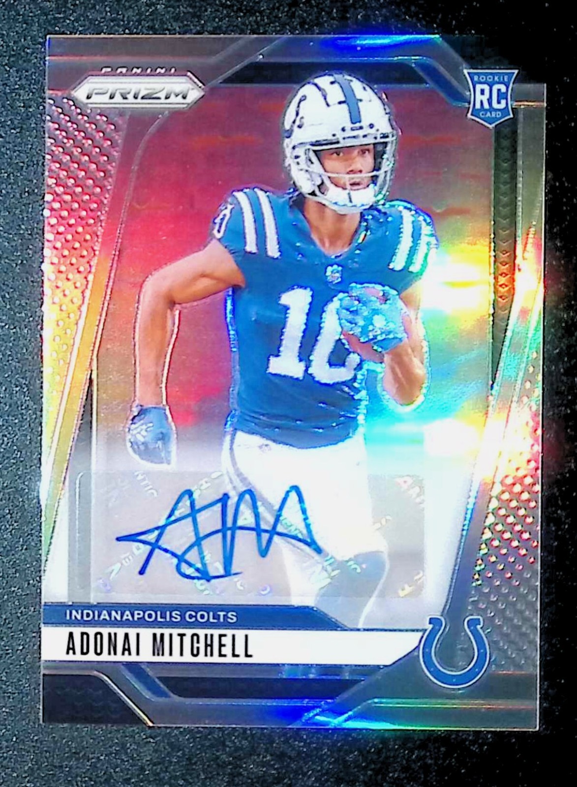 Adonai Mitchell RC 2024 Panini Prizm Rookie Auto Silver #303 Colts