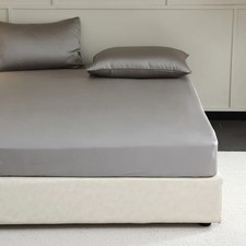 100% Natural Mulberry Silk Fitted Bed Sheets with Elastic Bands Mattress Cover