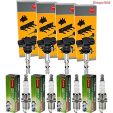 4x NGK Zündspule + DENSO Zündkerze für Toyota Avensis Station Wagon T25 2.0