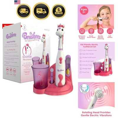 Kids  Electric Toothbrush Set - Safe & Effective for Ages 3+ - Parent Tested ...
