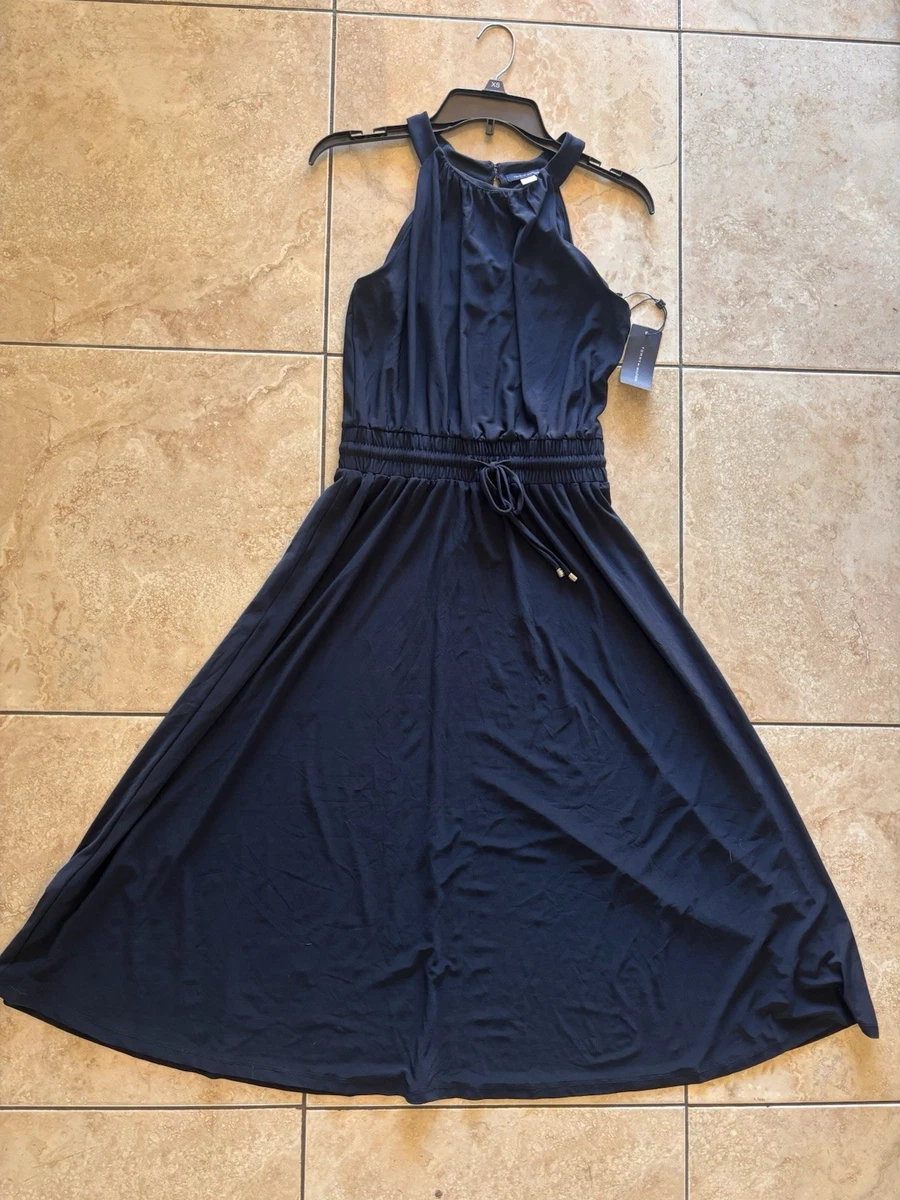 tommy hilfiger belted halter midi dress Tommy Hilfiger Printed Belted Halter Midi Dress