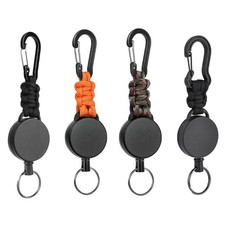 Paracord Keychains Mini Telescopic Keychain Retractable Rope Carabiner Keychain