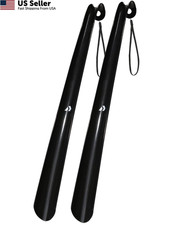 Nextnoid Shoe Horn Long Handle for Seniors - 16.5 Inches, 16.5" Black Pack2 