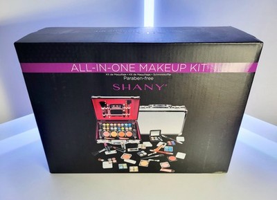 SHANY Makeup Set w/Silver Case Brushes Lipsticks Eye Shadows Blushes & More