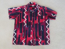 Rare Vintage 1957 Men's Alfred Shaheen "TIKI" Aloha Hawaiian Shirt
