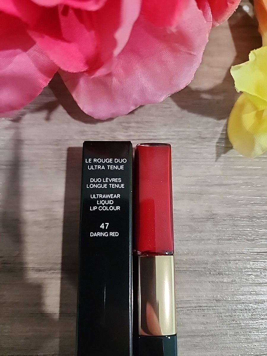 BNIB CHANEL LE ROUGE DUO ULTRA TENUE IN 47 - DARING RED $48 | eBay