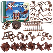 Advent Calendar 2025, Christmas Countdown Gift Box with 24 Brain red