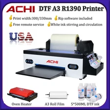 DTF A3 Printer Direct to Film Flatbed Heat Transfer Printer HOME DIY T-shirt US