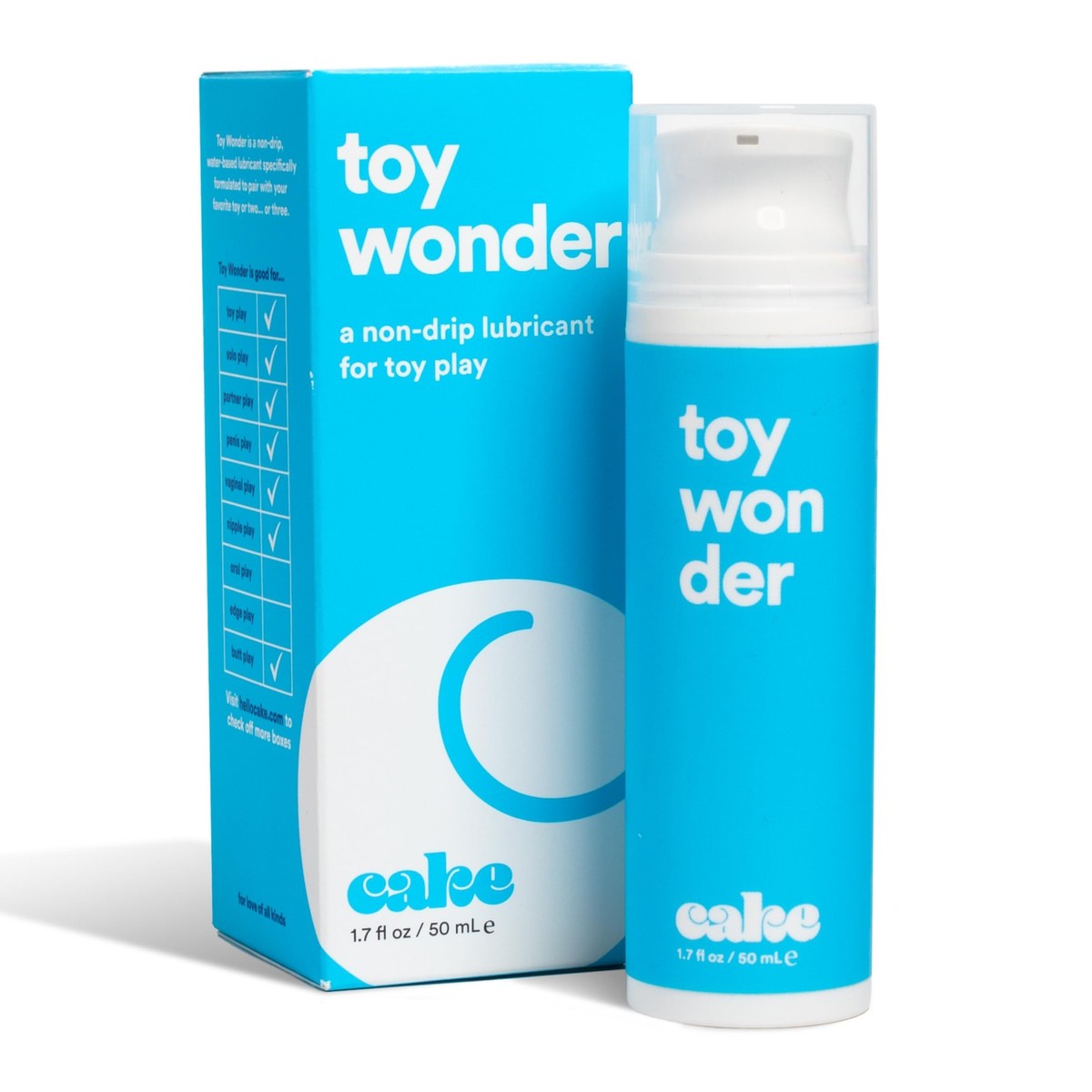 Thick Water-Based Lubricant for Adult Toys, Non-Drip Jelly Lube, 1.7 fl oz 