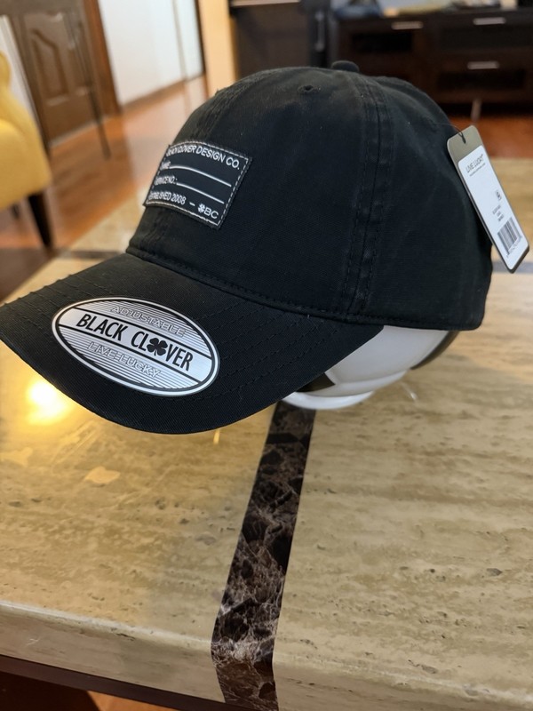 NEW Black Clover Live Lucky BC Certificate Black Adjustable Golf Hat