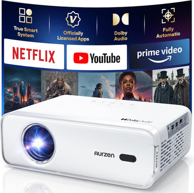Aurzen EAZZE D1 Smart Beamer Heimkino Projektor 4K Unterstützt Full HD 1080P Bea