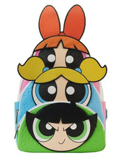 POWERPUFF GIRLS TRIPLE Blossom Bubbles Buttercup Loungefly Mini Backpack NWT