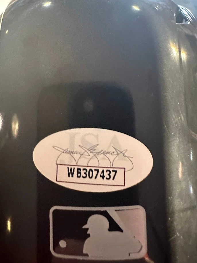 Подписанный Фрэнком Томасом мини-шлем ватина Chicago White Sox с надписью «1993 MVP» - Изображение 4 из 4