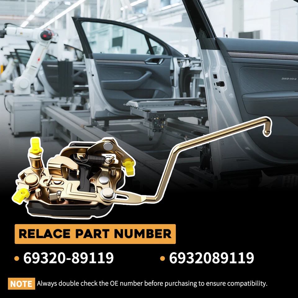 Trava de trava de porta dianteira esquerda para Toyota Pickup 4Runner LN85 LN106 88-96 6932089119 - Imagem 2 de 4