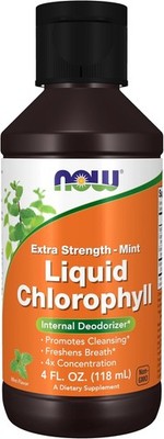 NOW Extra Strength Liquid Chlorophyll, Mint Flavor, 4 fl oz (118 ml)