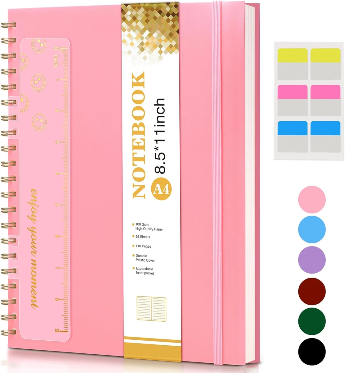Pack De 8 Cuadernos De Negocios Con Espiral - Rayado Legal, 80 Hojas Cada Uno, Tamaño 6-5/8 X 9-1/2 Pulgadas - Ideal Para Oficina
