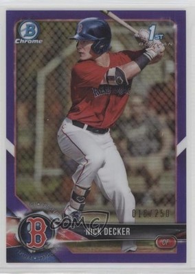 2018 Bowman Draft Chrome Purple Refractor 18/250 Nick Decker #BDC-124 0q21