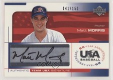 2004 USA Baseball 25-Year Anniversary Signatures Black Ink Matt Morris Auto 0t2