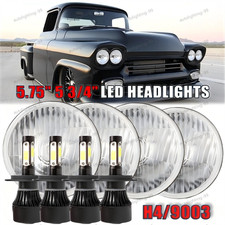 For Chevy 3100 Truck 1958 1959 5.75 Round Led Headlights High Low Beam