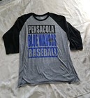 Pensacola Blue Wahoos Baseball MiLB T-shirt 3/4 Sleeve BIG PRINT Large