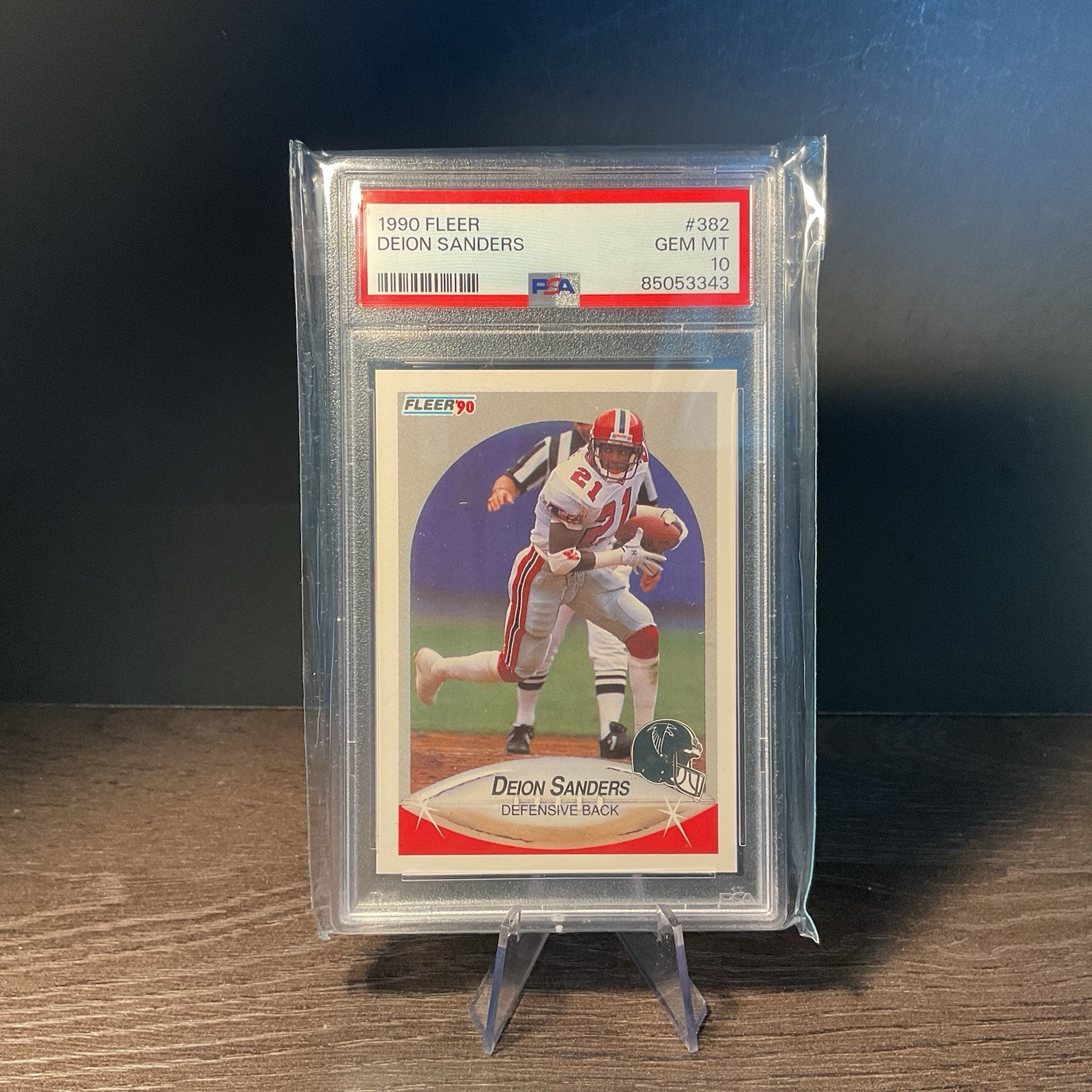 1990 Fleer Football DEION SANDERS #382 PSA 10 GEM MT Atlanta Falcons
